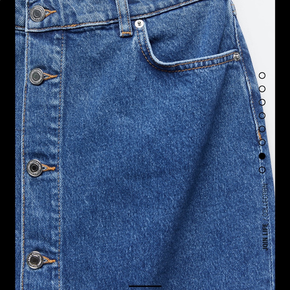 NWT ZARA Buttoned denim skirt - Picture 8 of 11